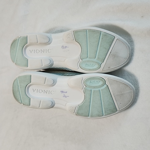 Vionic Embolden Marshmallow white pale blue knit‎ support  sneaker Women'… - Picture 5 of 9